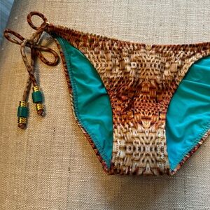 Multicolor Woven Bikini Top